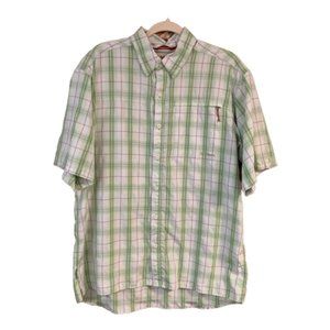 Men's Simms Plaid Breathable Large Button Down Shirt EUC